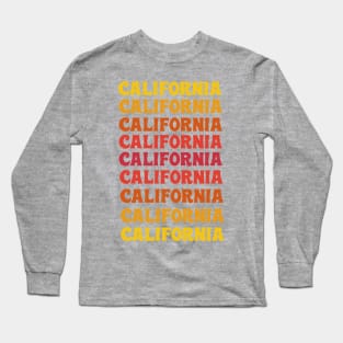 california retro typography Long Sleeve T-Shirt